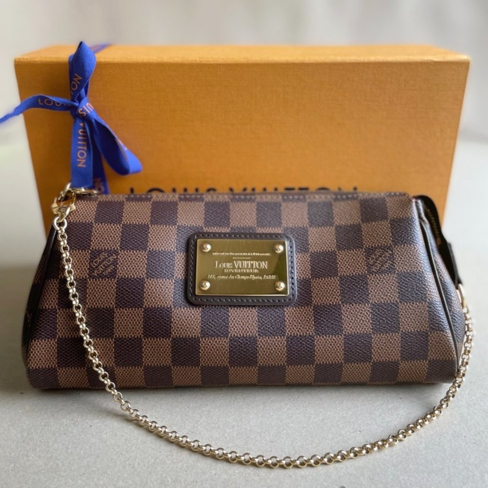Louis Vuitton Eva Clutch Damier Ebene Bag